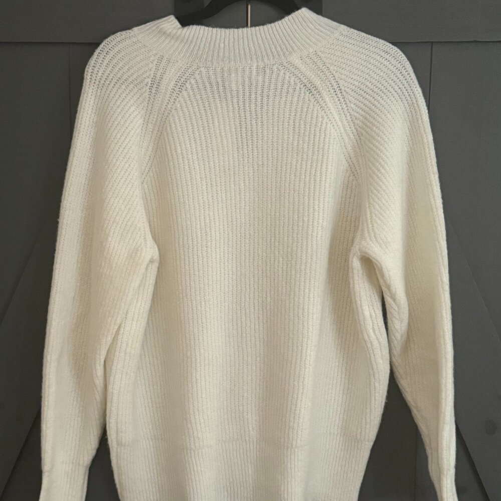 Pinch V-Neck Sweater – Size Small – Cream - Picture 4 of 5